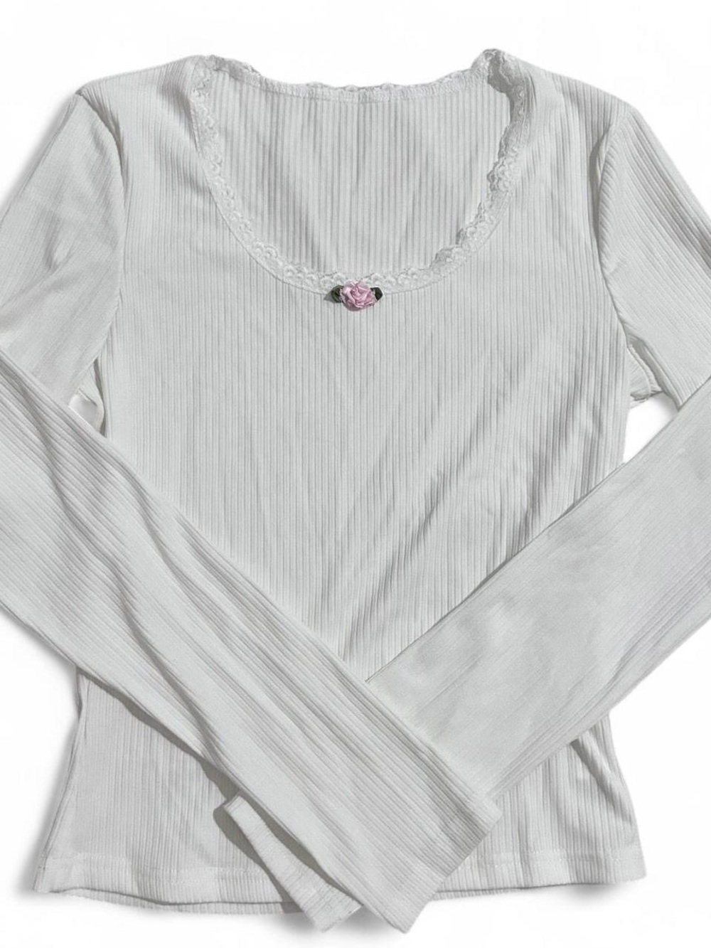 Emmiol lace trim long sleeve